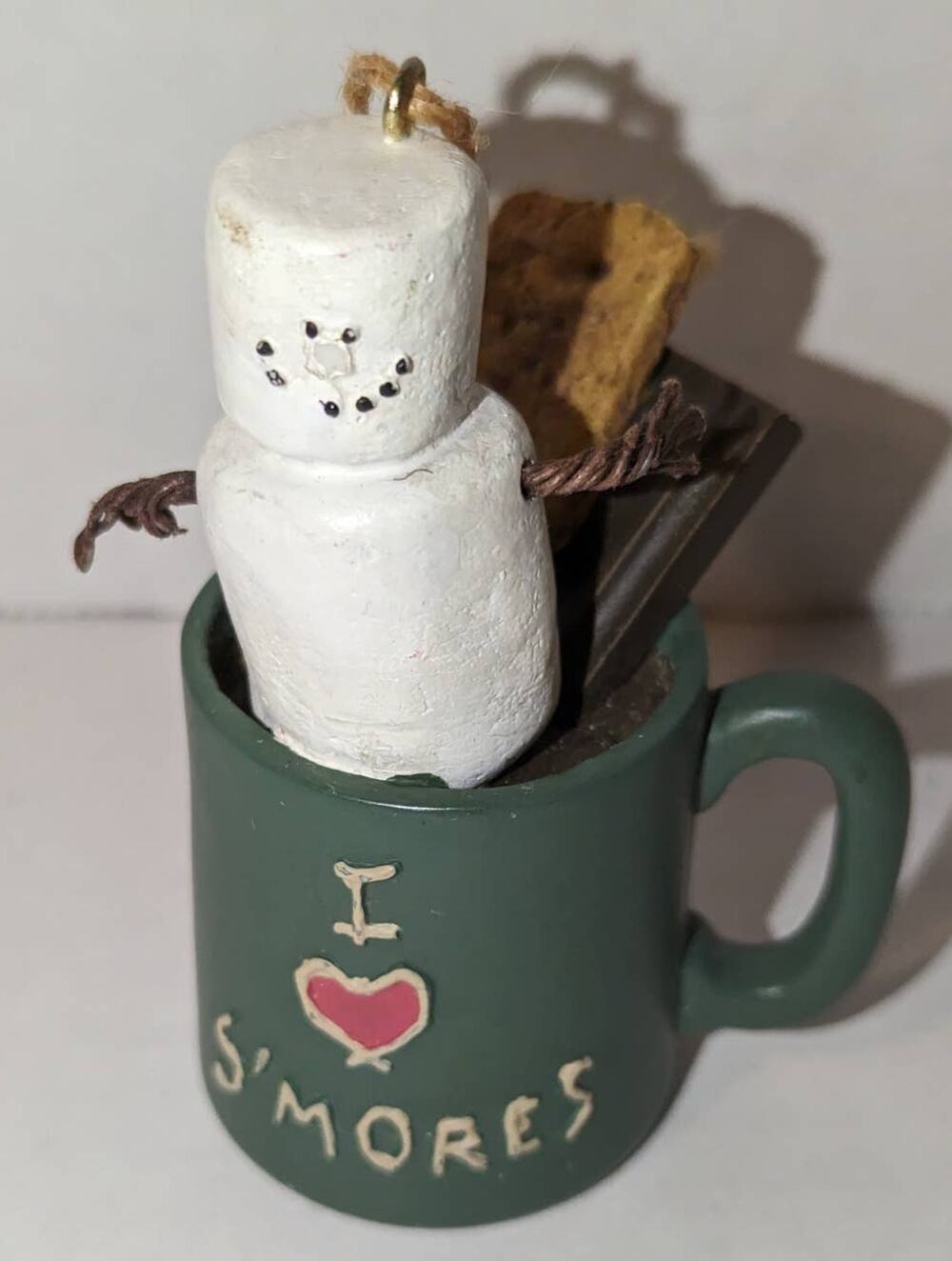 S'Mores Marshmallow Snowman Mug I Love S'mores Ornament